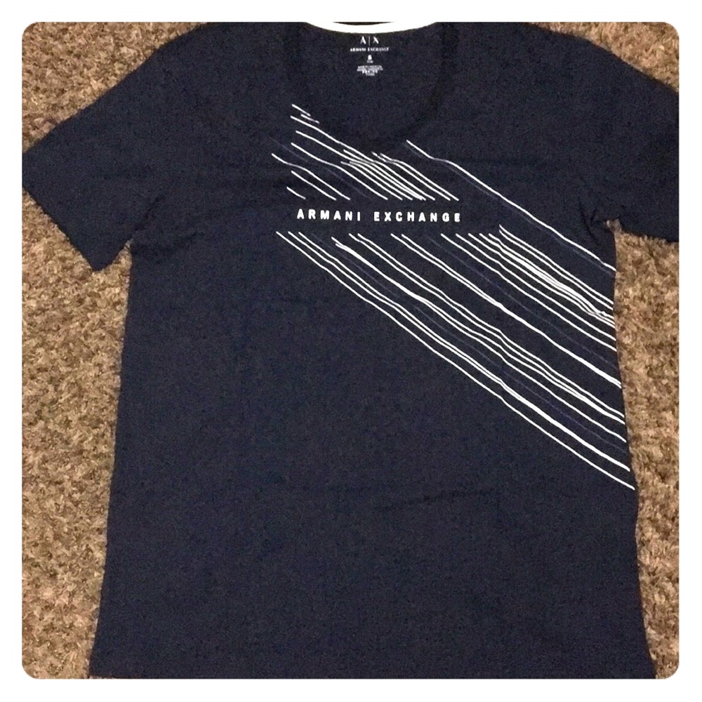 Navy blue Armani Exchange V-neck